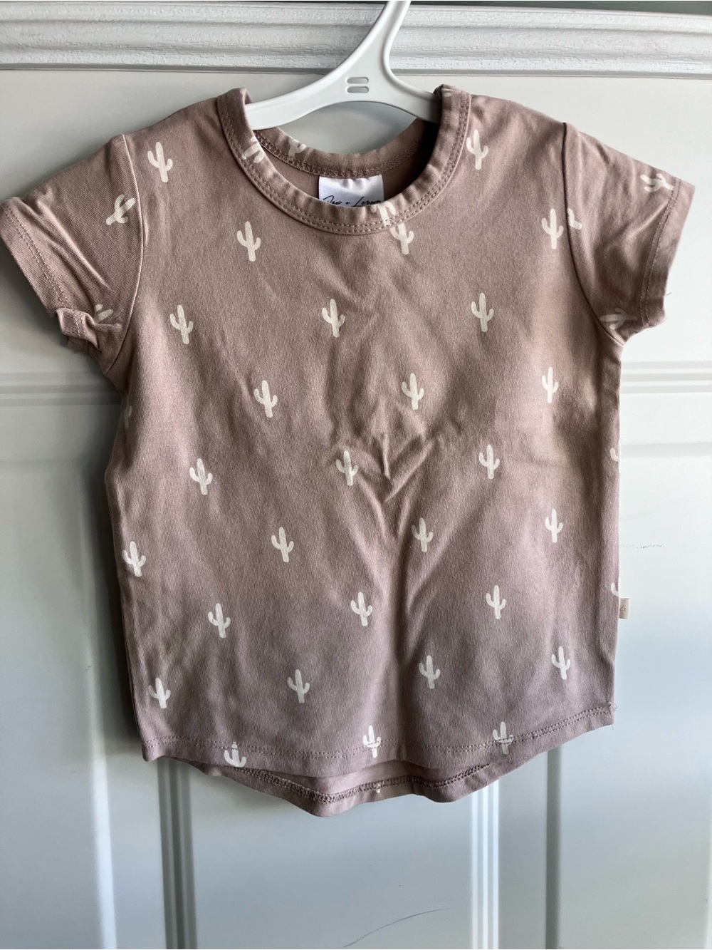 Jax & Lennon cactus tshirt grey off-white 6-12 months